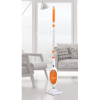 EGLEMTEK JC-228C Set Scopa a vapore 10 in 1 Bianco/Arancio + 7 panni