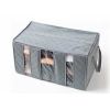 EGLEMTEK Organizzatore armadio porta abiti salvaspazio cambio stagione vestiti 3 scomparti storage box