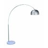 EGLEMTEK F1031B WHITE Lampada ad arco in alluminio con base rotonda in marmo Bianco PICCOLA [rigenerato]