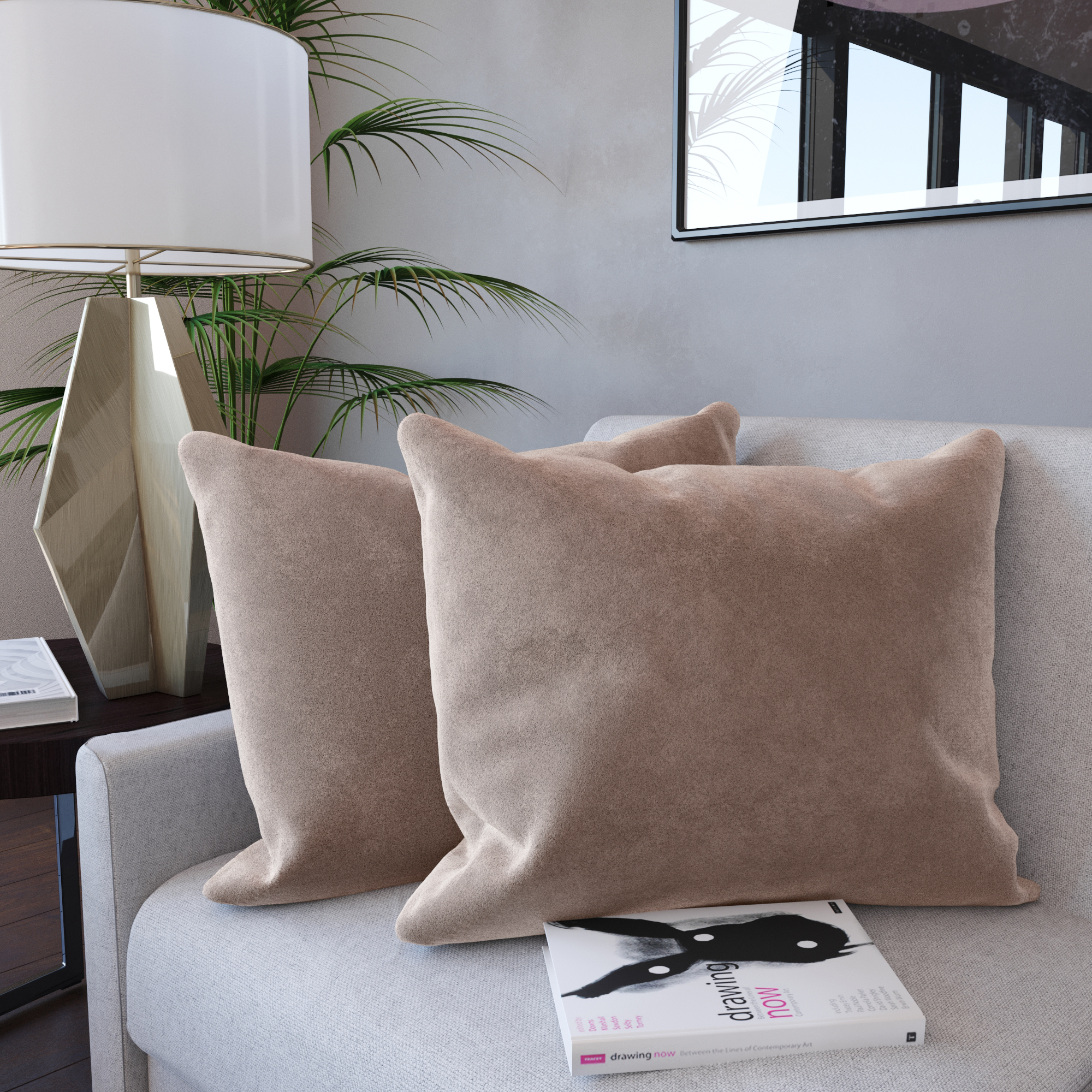 Set di 2 federe per cuscini in velluto morbido e resistente copricuscini per divano poltrona soggiorno arredo arredamento casa design moderno elegante con cerniera invisibile